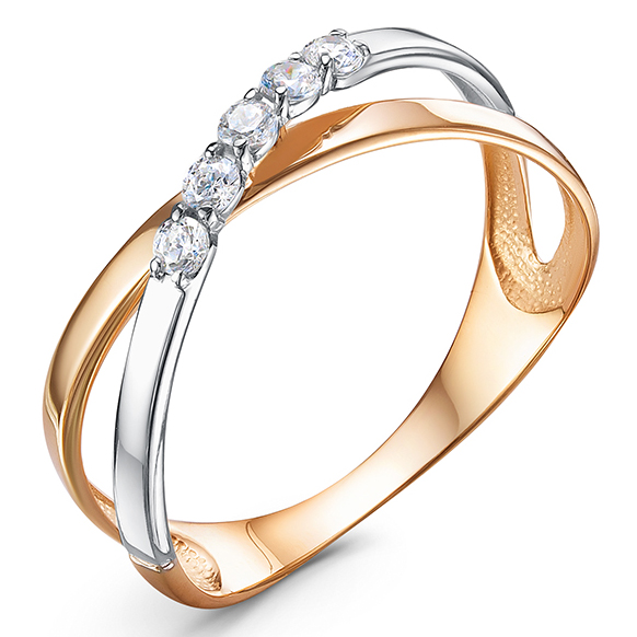Кольцо, золото, фианит, 1103270